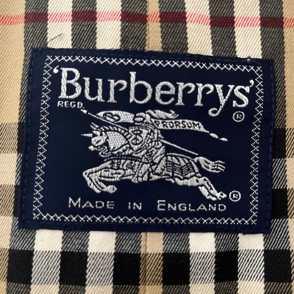 Vintage Burberrys London 100% Cotton Grey Trench Coat Double Breasted Women's XL - Picture 4 of 15